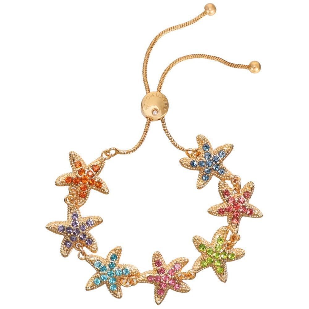 NWOT CHARTER CLUB Gold-Tone Crystal Starfish Slider Bracelet